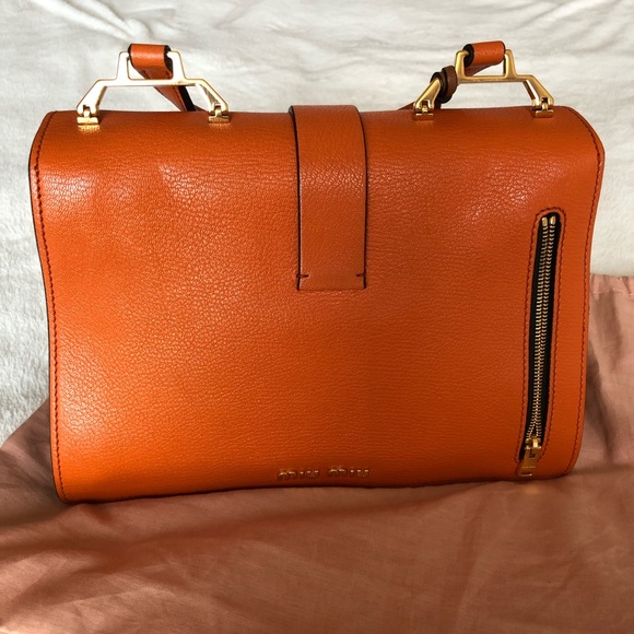 Miu Miu Orange and Brown Women's Bag - Picture 3 of 6